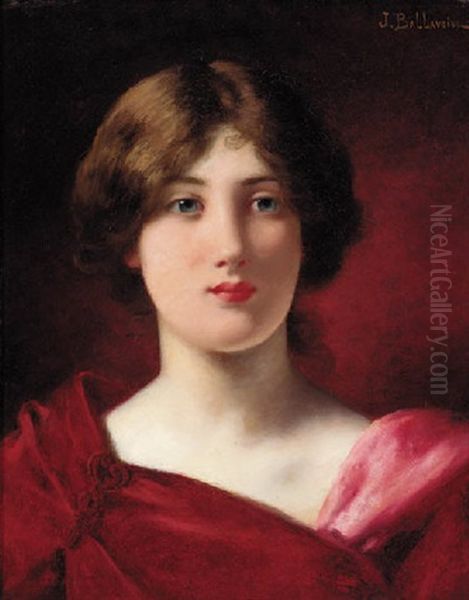 The Scarlet Beauty Oil Painting by Jules Frederic Ballavoine