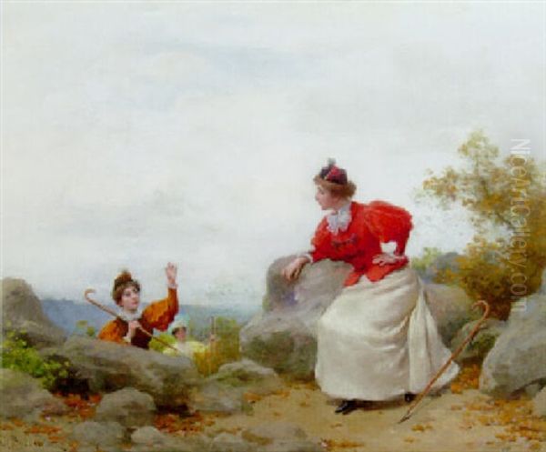 The Rest On The Walk by Jules Frederic Ballavoine