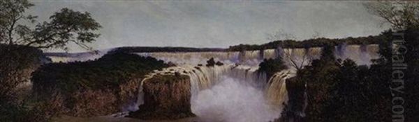 View Of Iguazu Falls Oil Painting by Augusto Ballerini