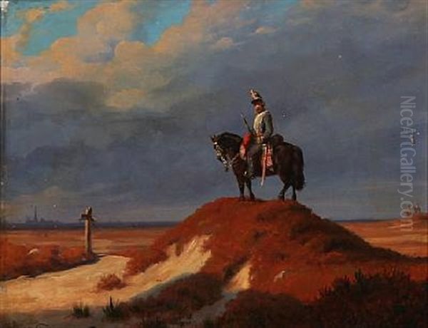 View From The First Schleswian War 1848-1851 Oil Painting by Ole Peter Hansen Balling