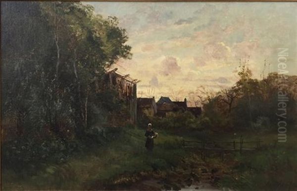 Chemin De Village Oil Painting by Pierre-Ernest Ballue