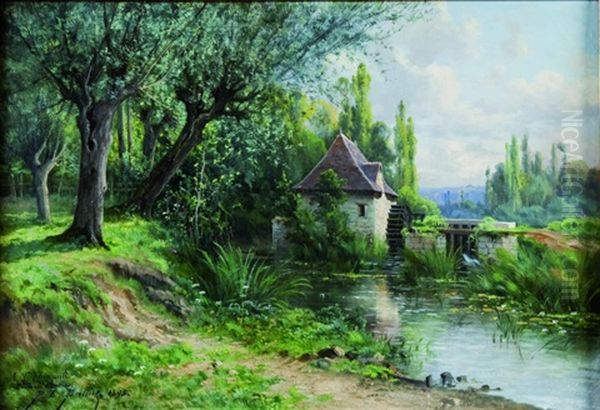 Paysage Au Moulin Oil Painting by Pierre-Ernest Ballue