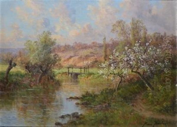 Le Printemps A Saint Igny [sic] Oil Painting by Pierre-Ernest Ballue