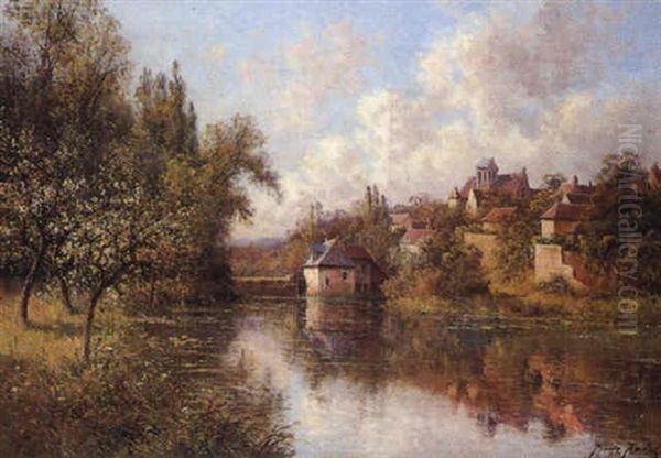 L'etang Pres Du Village Oil Painting by Pierre-Ernest Ballue