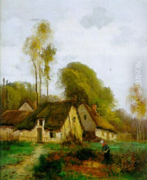 La Lavandiere Oil Painting by Pierre-Ernest Ballue