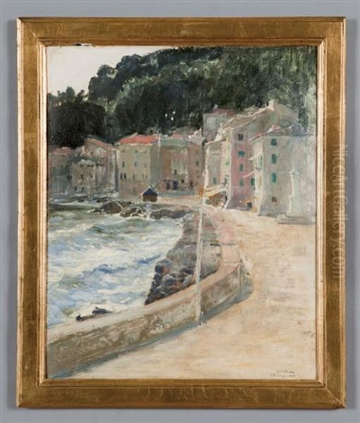 San Terenzio Di Lerici Oil Painting by Paul Friedrich Wilhelm Balmer