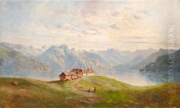 Paysage De Montagne Oil Painting by Armand Balouzet