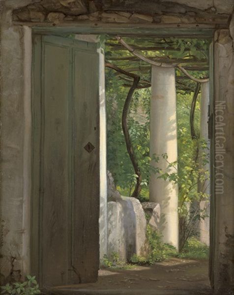 Pergola Bei Amalfi Oil Painting by Carl Vilhelm Balsgaard