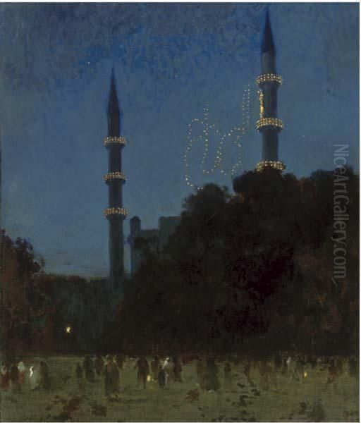 Minaret's By Night Oil Painting by Sydney Adamson