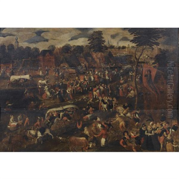 The Kermesse Of Saint George Oil Painting by Pieter Balten