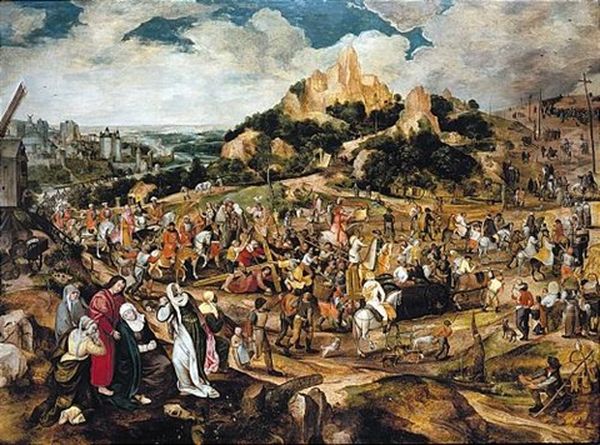 Christ On The Road To Calvary Oil Painting by Pieter Balten