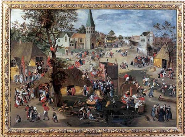 La Kermesse Des Archers, Ou La Kermesse D'hoboken Oil Painting by Pieter Balten