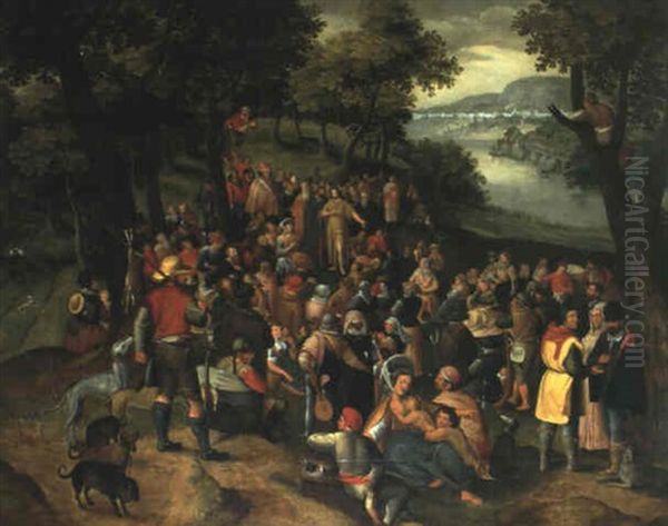 La Predication De Saint Jean Baptiste Oil Painting by Pieter Balten