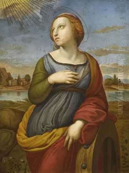 Heilige Katharina (after Raffael) by Jean-Paul-Etienne Balze