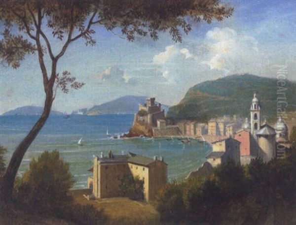 Udsigt Ved Liguria La Spezzia Oil Painting by Raymond Balze