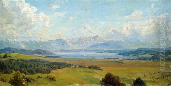 Landschaft Am Starnberger See Oil Painting by Fritz Bamberger