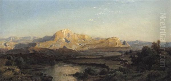 Spanische Landschaft Oil Painting by Fritz Bamberger