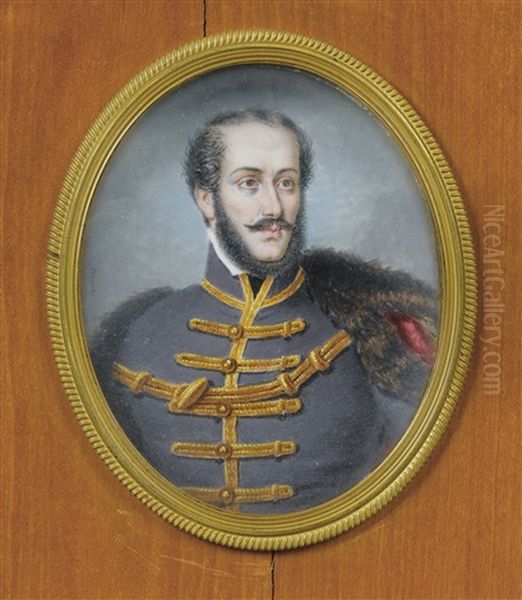 Portrait D'alphonse Napoleon D'hautpoul Oil Painting by Giorgio Banchi