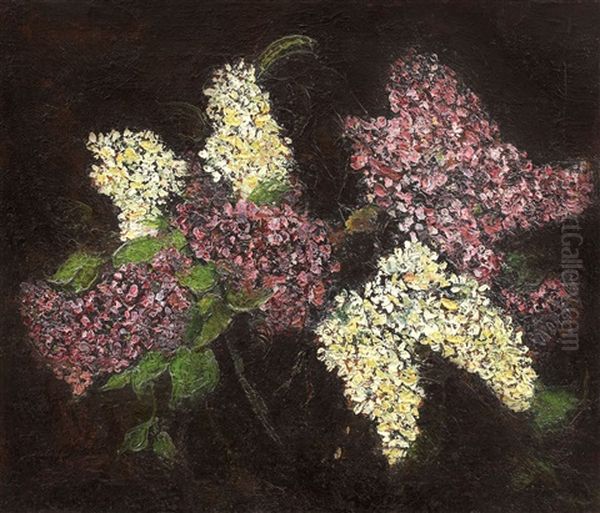 Flori De Liliac Oil Painting by Octav Bancila