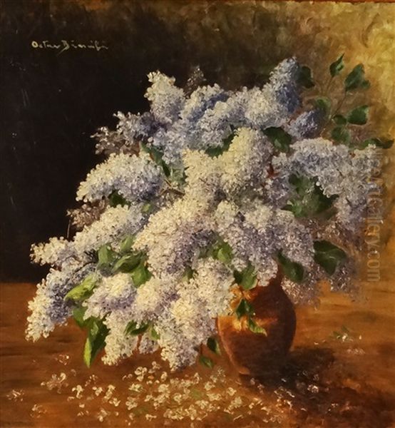 Vase With Lilac Flowers by Octav Bancila