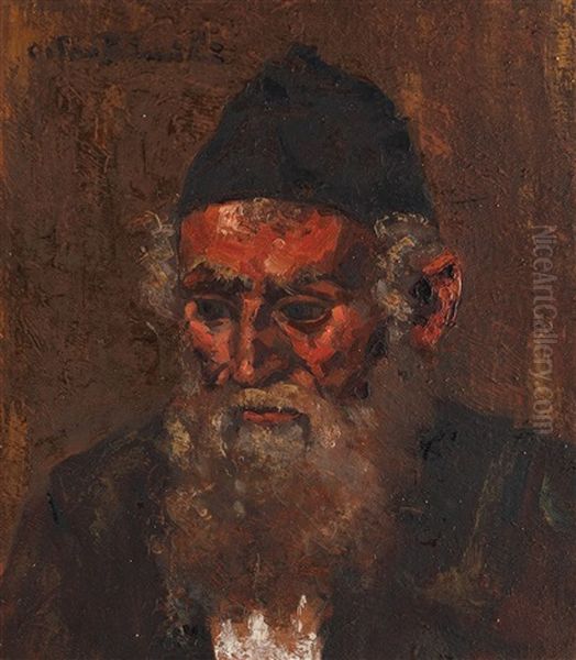 Evreu Oil Painting by Octav Bancila