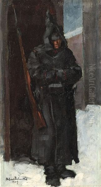 Soldatul Oil Painting by Octav Bancila