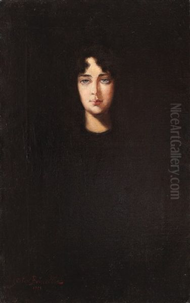 Ochi Albastri Oil Painting by Octav Bancila