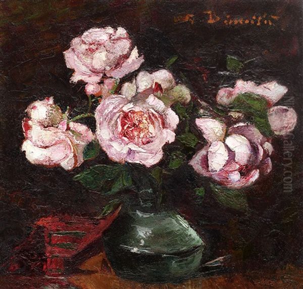 Roses Oil Painting by Octav Bancila