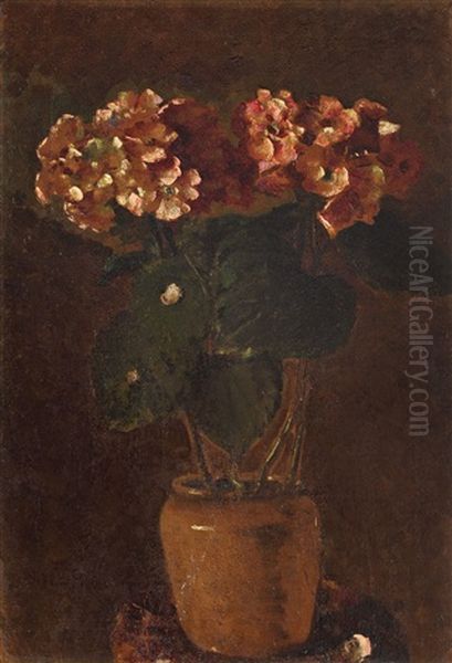 Hortensii Oil Painting by Octav Bancila