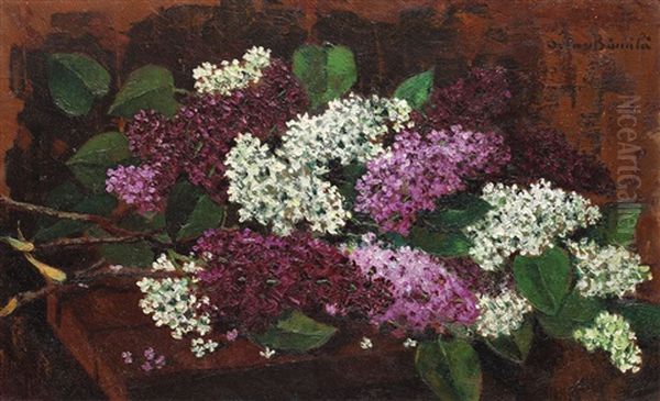 Lilac Oil Painting by Octav Bancila