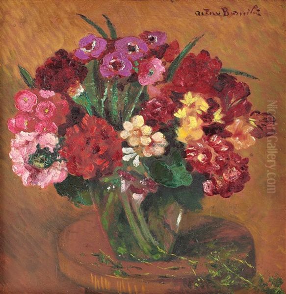 Spring Flowers Oil Painting by Octav Bancila