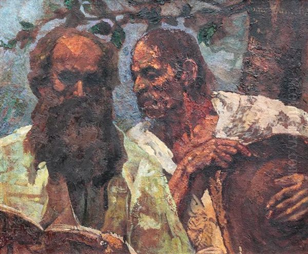 Spovedania Taranului (compozitie Cu Autoportretul Pictorului) by Octav Bancila