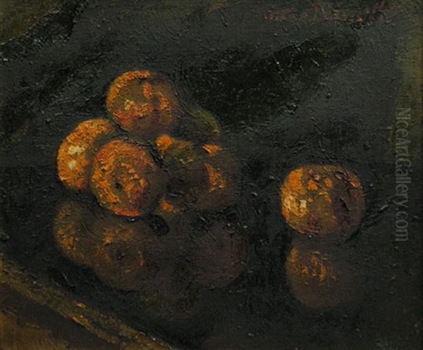 Still Life With Apples Oil Painting by Octav Bancila