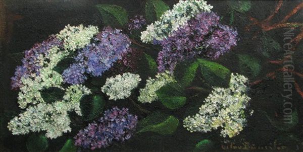 Lilac Oil Painting by Octav Bancila