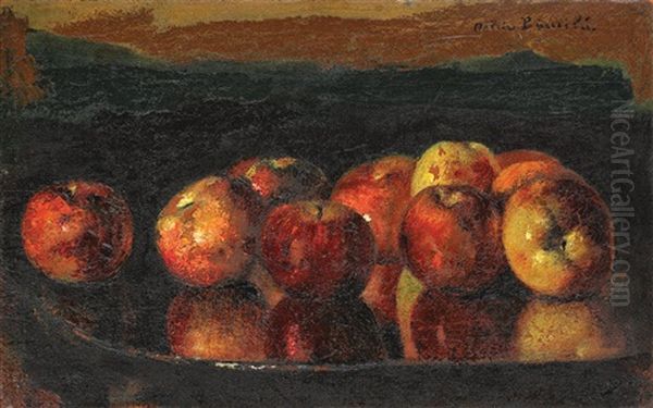 Still Life With Apples Oil Painting by Octav Bancila