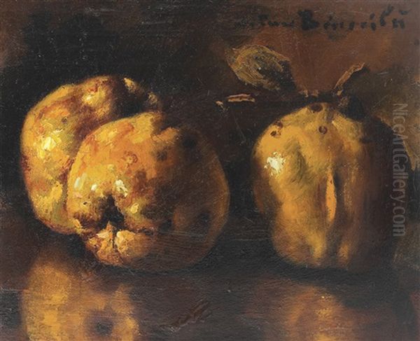 Still Life With Quinces Oil Painting by Octav Bancila