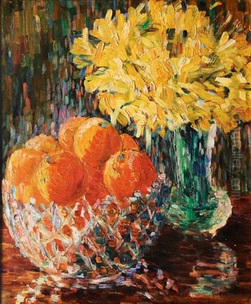 Oranges And Daffodils by Alma del Banco