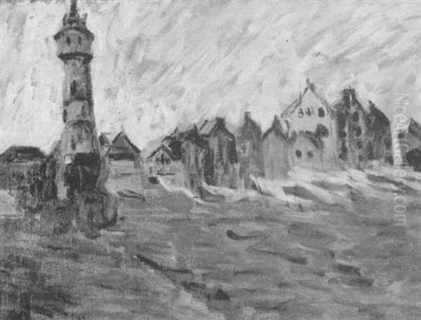 Hauser Und Turm Am Ortsrand Oil Painting by Alma del Banco