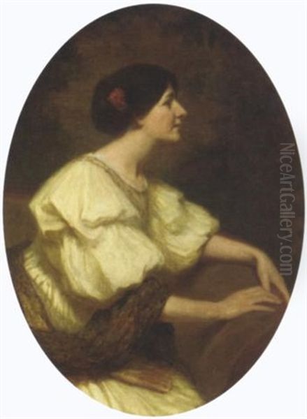 Portrait Of A Lady Oil Painting by Milton Herbert Bancroft