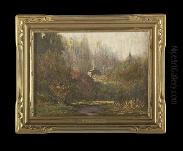 Landscape With Cabin Oil Painting by William Henry Bancroft