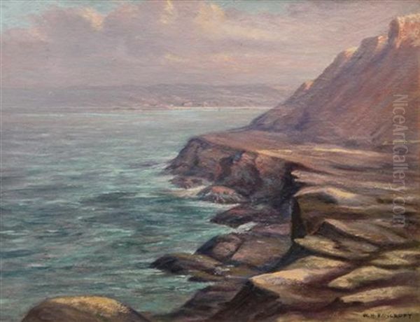 Seascape, Together With Two Other Works By The Artist (3 Works) Oil Painting by William Henry Bancroft