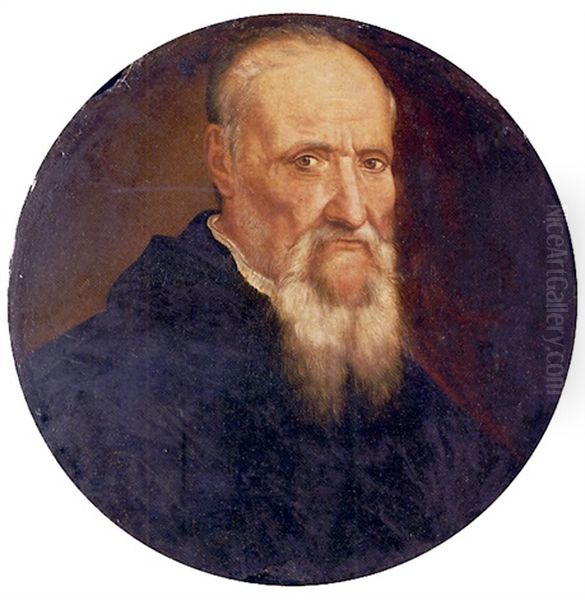 Portrait Of The Artist In A Black Coat Oil Painting by Baccio Bandinelli