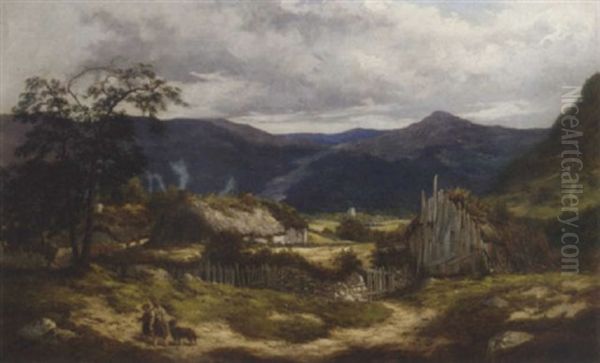 Near Braemar, Aberdeenshire Oil Painting by Thomas J. Banks