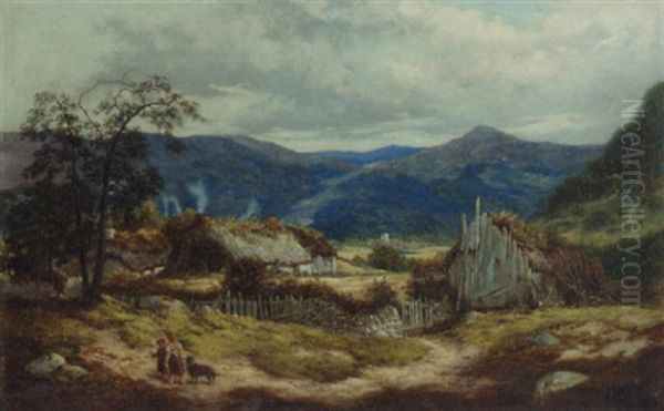 Near Braemar, Aberdeenshire Oil Painting by Thomas J. Banks