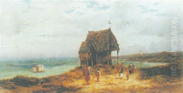 A Shrine On The Coast Oil Painting by Thomas J. Banks