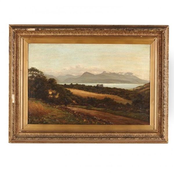 A Highland Landscape Oil Painting by John James Bannatyne