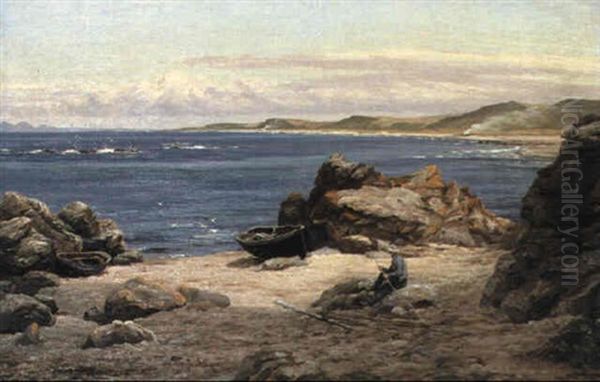 A Bay On The West Coast Of Scotland Oil Painting by John James Bannatyne