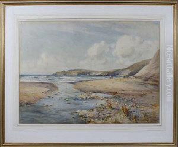 Confluence Of The Rivers; Aberdaron (lleyn Peninsular) North Wales Oil Painting by Charles William Adderton