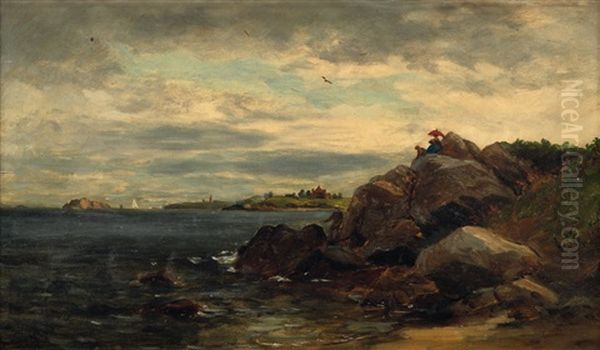 Untitled (rhode Island Coastal Scene) Oil Painting by Edward Bannister