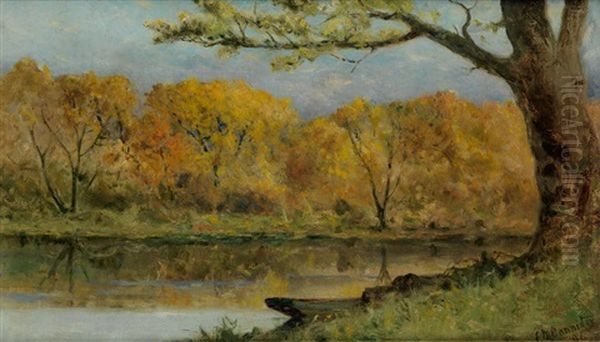 October On The Pawtuxet, Ri Oil Painting by Edward Bannister